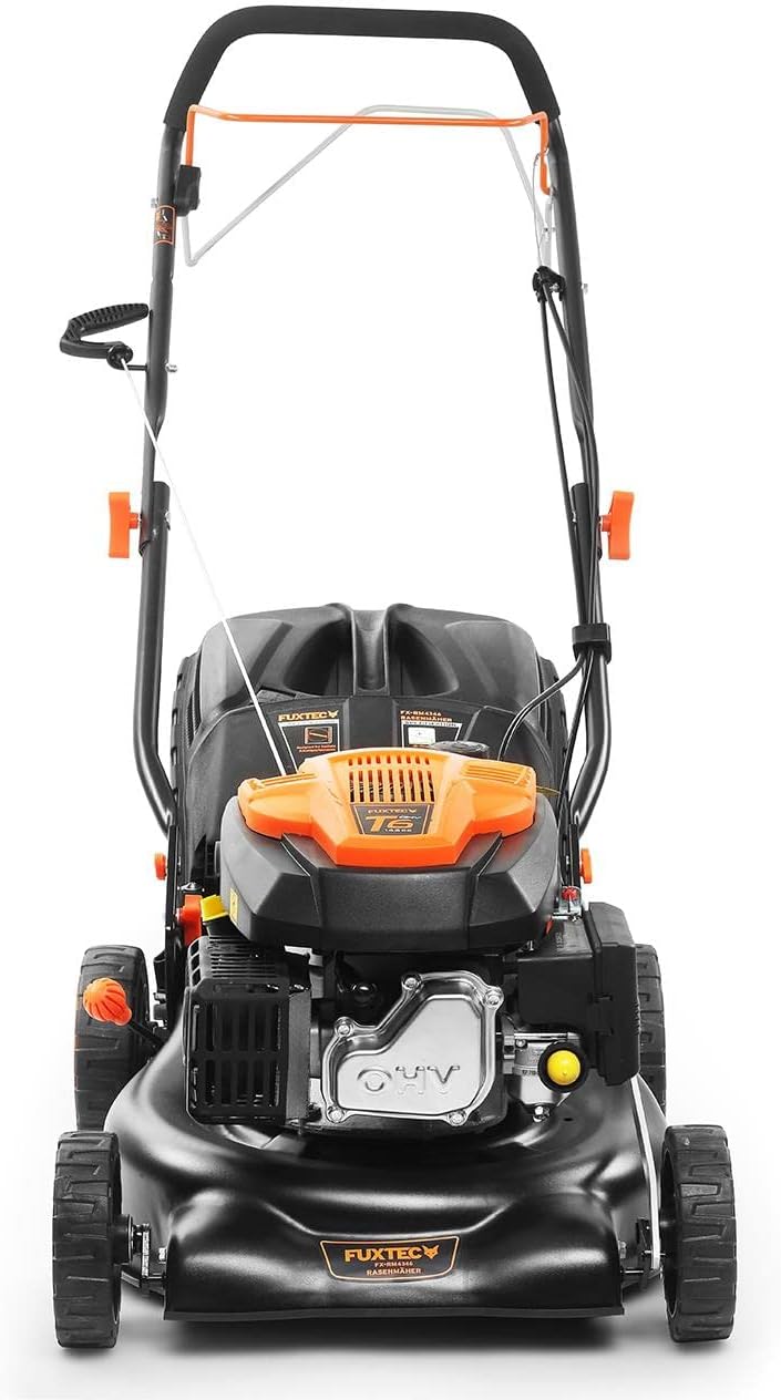 FUXTEC FX-RM4646ECO benzinegrasmaaier, zijaanzicht van de maaier