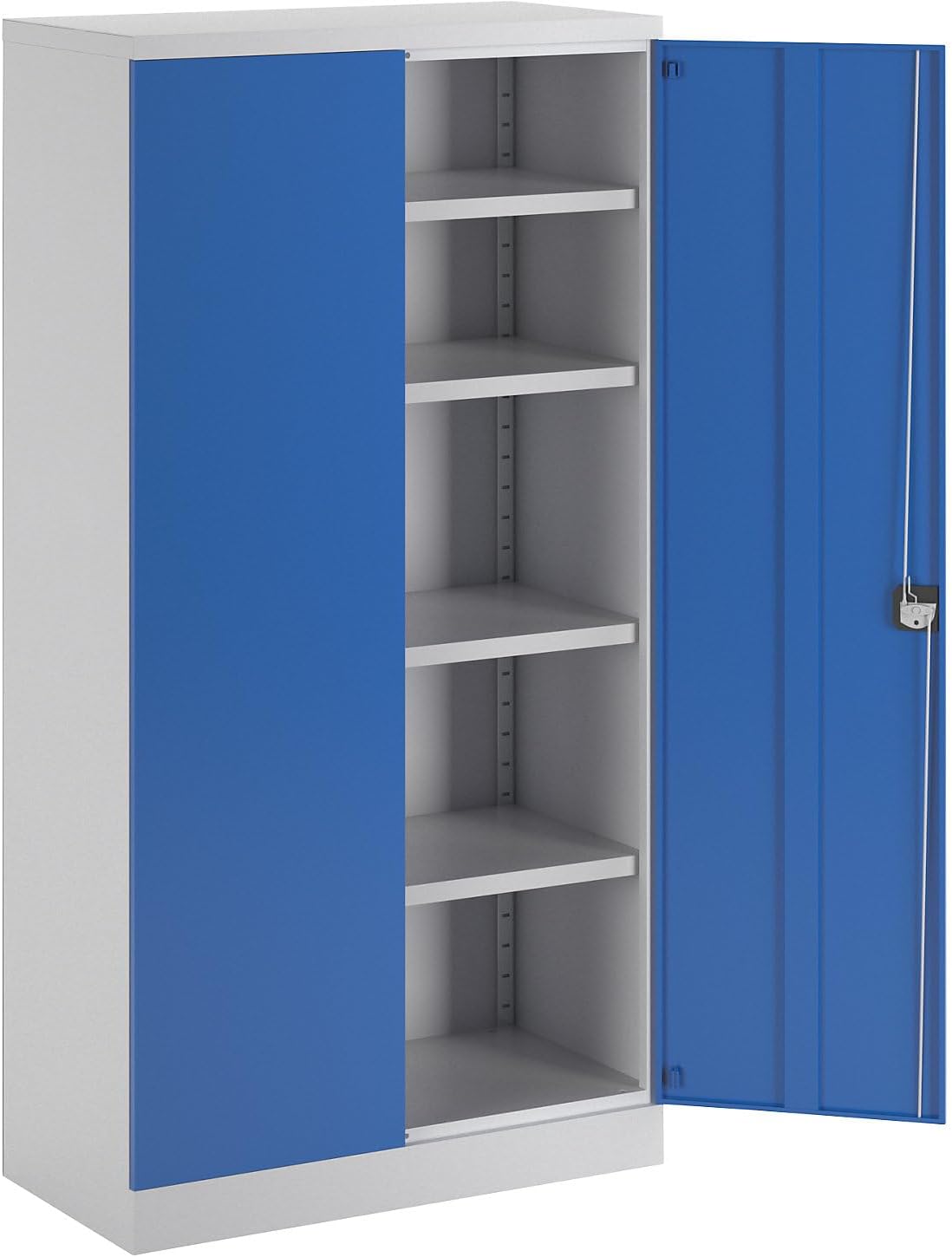 eurokraft | Stahlschrank Nilas | mit 4 Fachböden | HxBxT 195 – Detailansicht 3/5