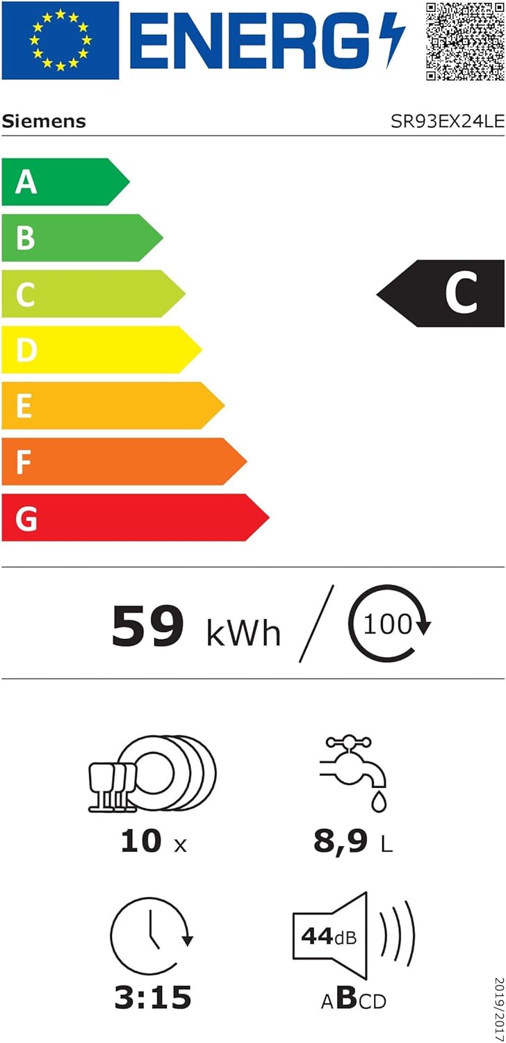Siemens SR65YX08ME, iQ500 Smarter Geschirrspüler Vollintegriert, 45 cm breit, Be – Detailansicht 44