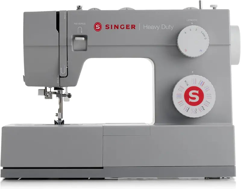 SINGER Heavy Duty 4452 naaimachine, grijze naaimachine vooraanzicht