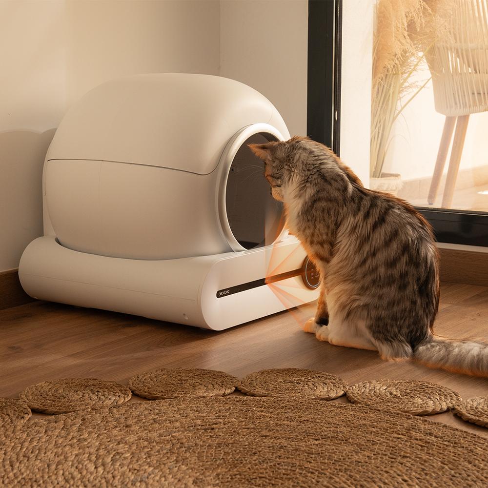 Pumba 8500 CleanKitty Smart kattenbak, kat in gebruik op de bak