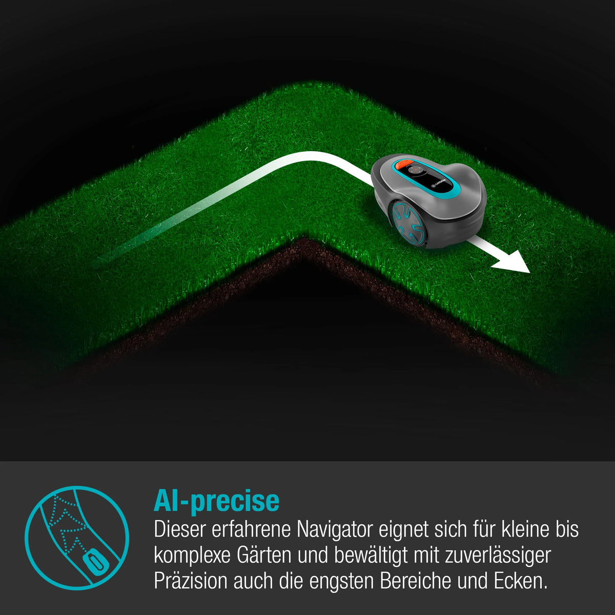 Gardena SILENO minimo robotmaaier, binnenwerk van de behuizing