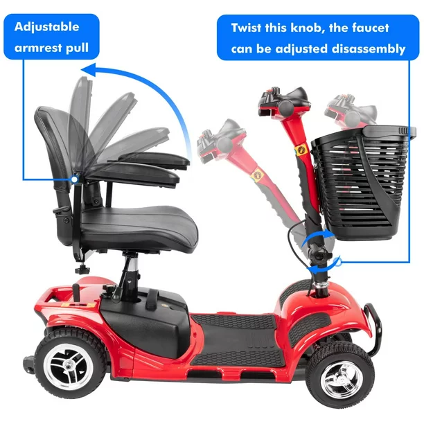 UltraLite A898 scootmobiel stuur en bedieningspaneel close-up