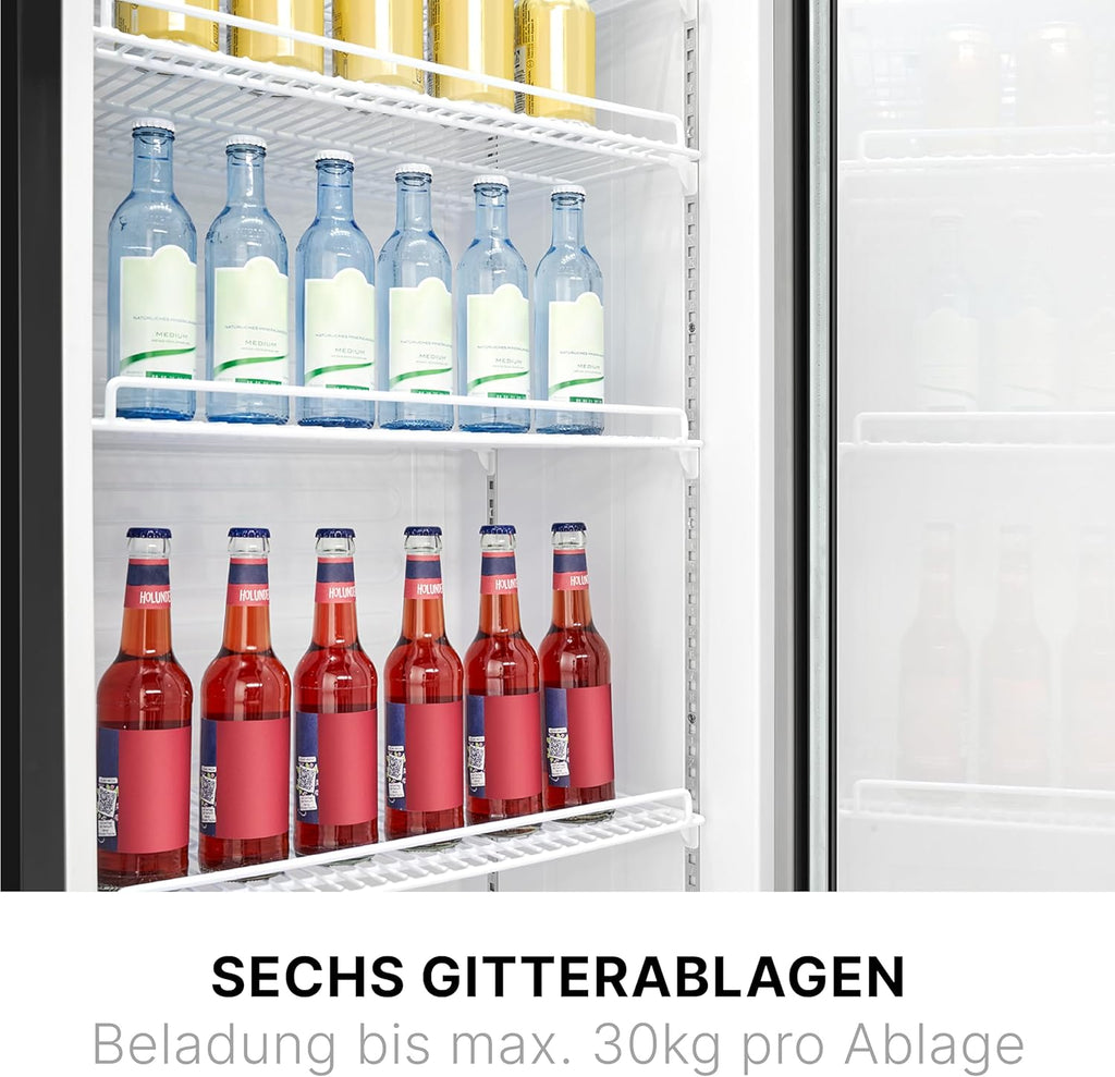 Bomann Kühlschrank mit Glastür Getränkekühlschrank abschließ – Frontalansicht 4/7