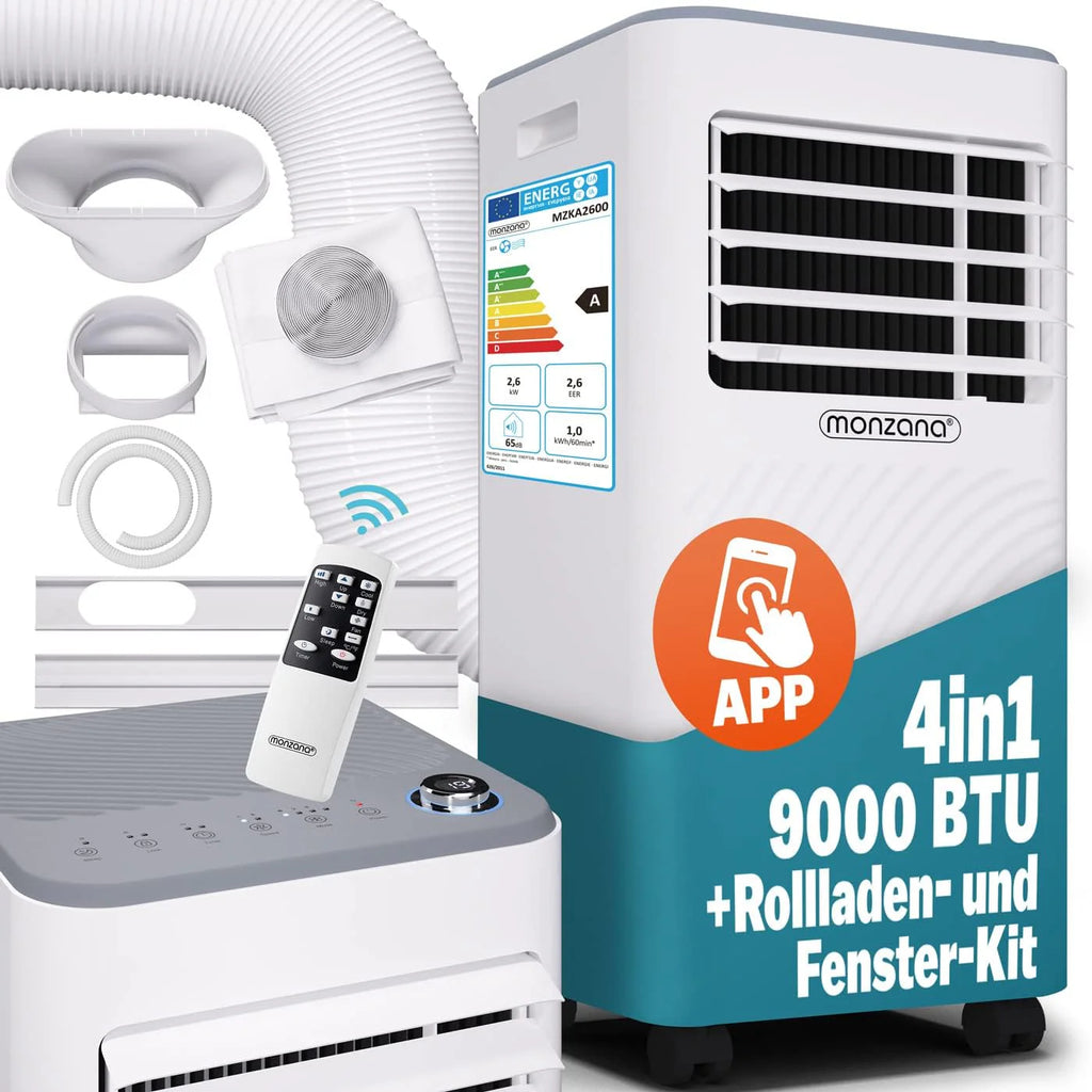 Monzana Mobile Klimaanlage MZKA2000 7000 BTU, 3in1, 25 m², 24 h Timer, Fernbedienung
