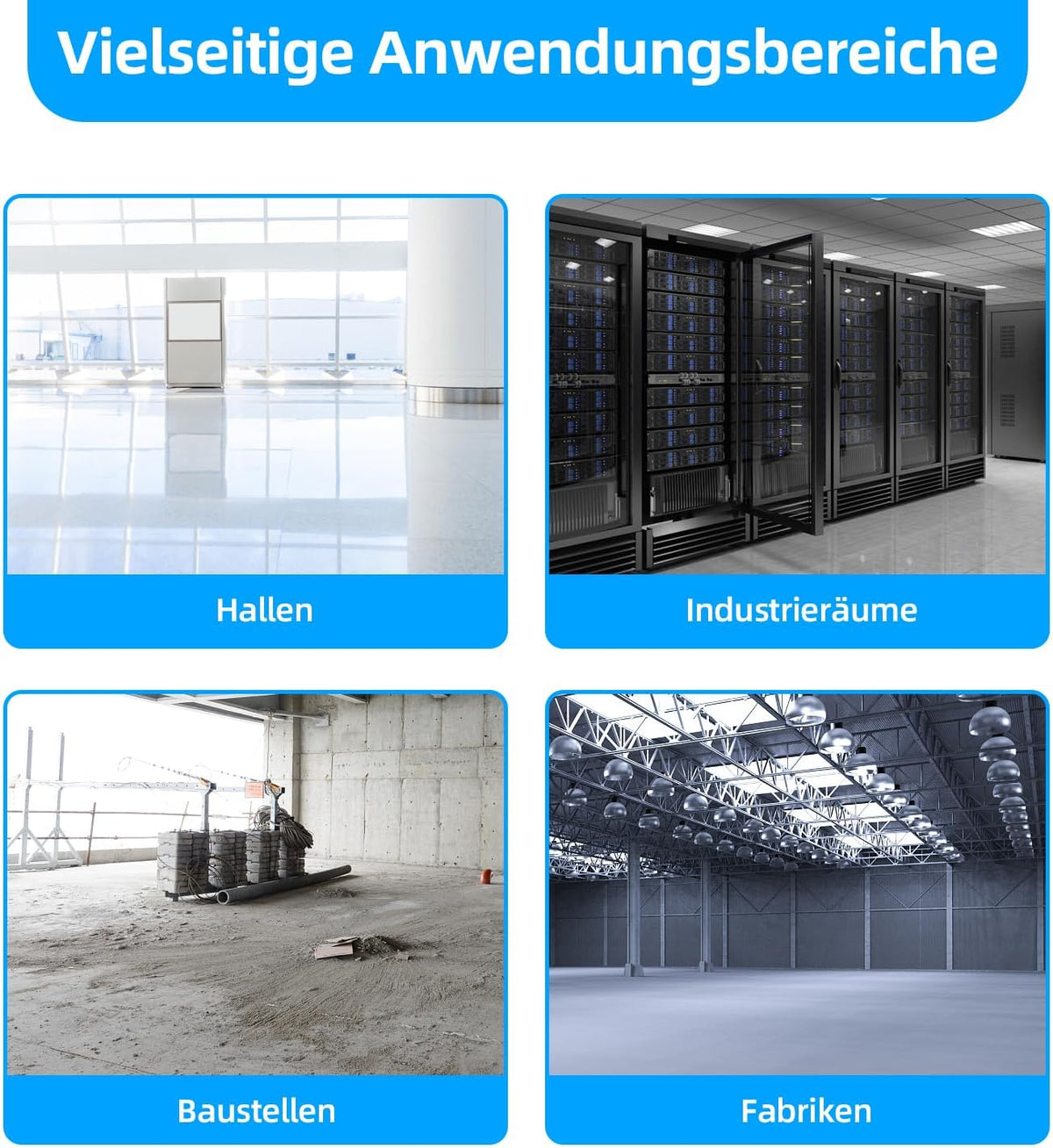 Fahrbarer Trommelventilator mit Laufrollen