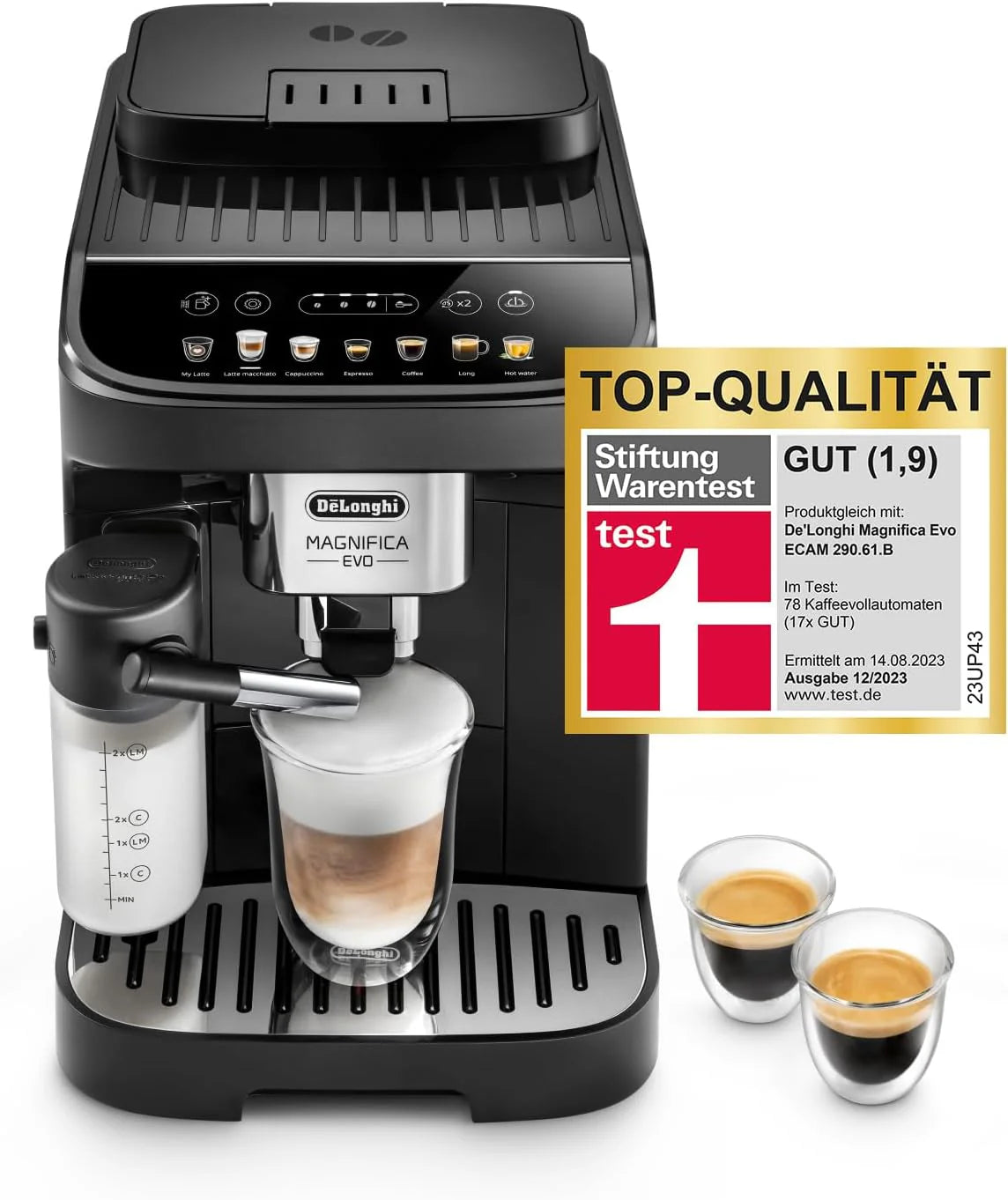 De'Longhi Magnifica Evo Next ECAM312.80.TB Kaffeevollautomat, Titan, 13 Getränke