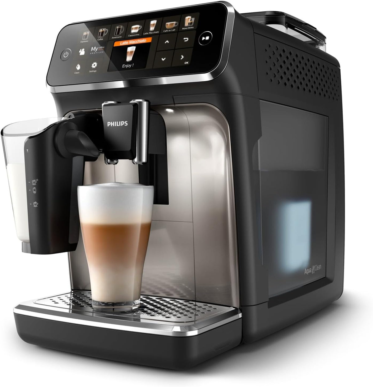 Philips Series 5400 EP5441/50 espressomachine - koppeling van koffie en melkschuim