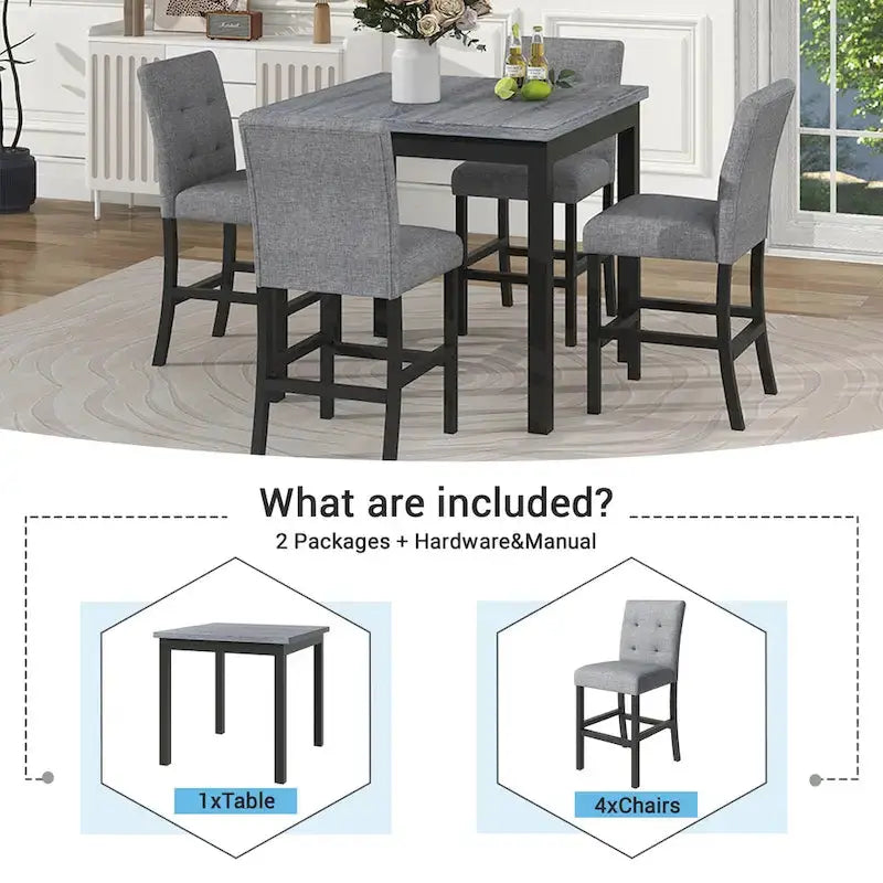 Complete eethoek set in de moderne eetkamer