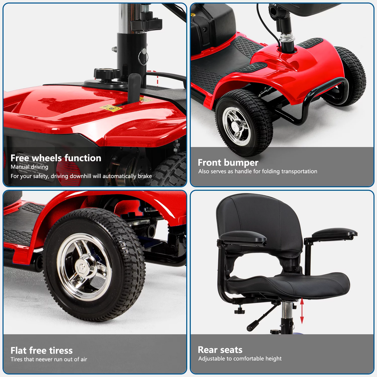 UltraLite A898 scootmobiel verwijderbare lithium batterij