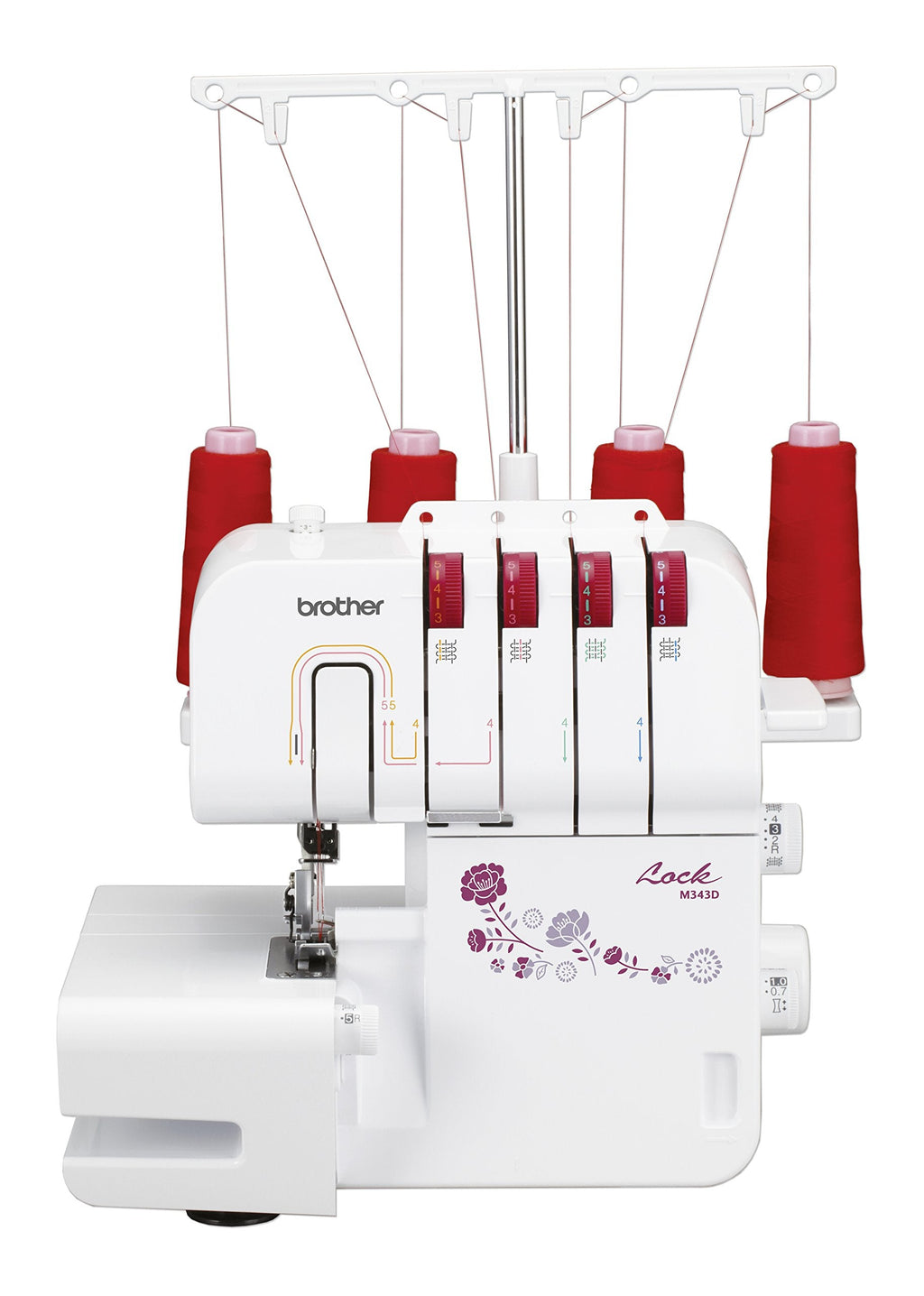 Brother M343D garenklossen op de machine