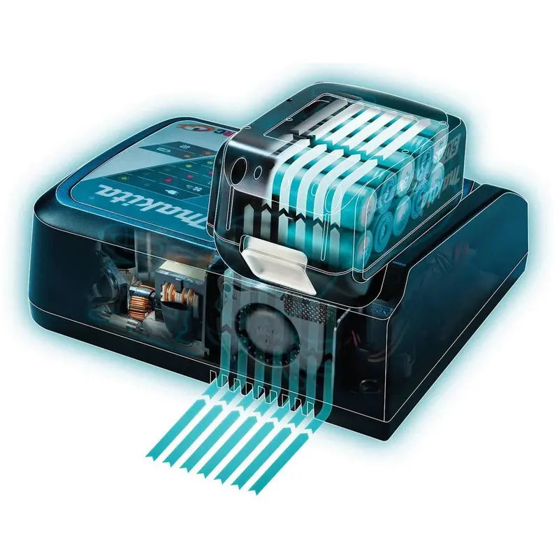 Makita BL1850BDC2 5,0 Ah accu met LED-laadindicator