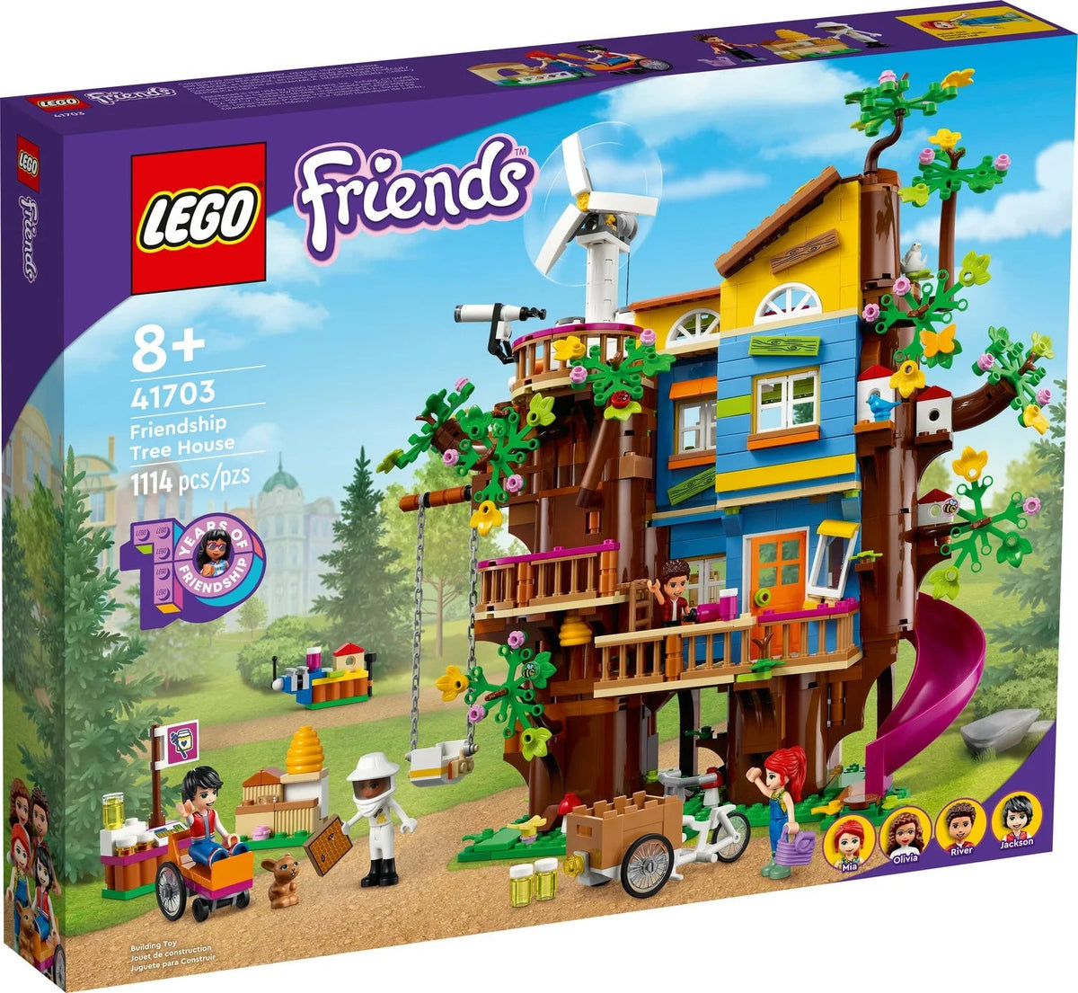LEGO Friends Vriendschapsboomhut 41703 met glijbaan en schommel