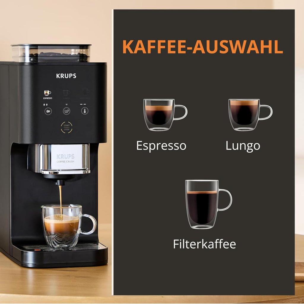 Produktbild: Krups Coffee Crush Extra Kaffeevollautomat – Rückansicht