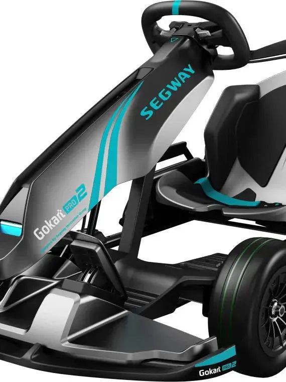 Segway Go Kart Pro 2 elektrische kart grijs, zijaanzicht van de kart