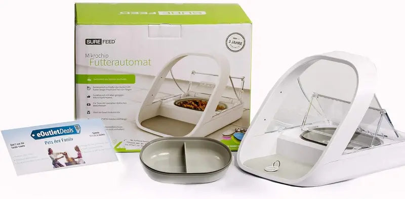 SureFeed kattenvoerautomaat – open compartiment met kattenvoer