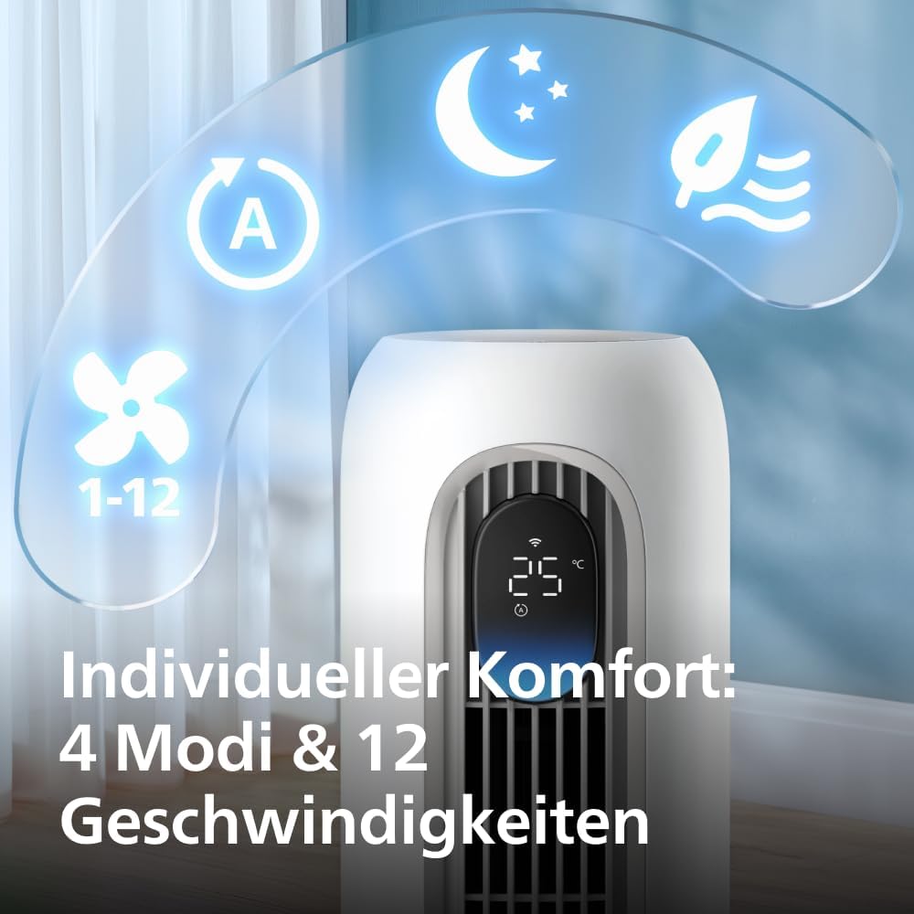 Produktbild: Philips Smarter Turmventilator 7000 Series – 8 – Einsatz im Wohnraum
