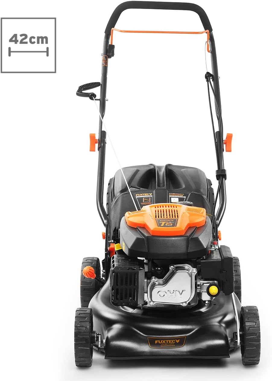 FUXTEC FX-RM4646ECO benzinegrasmaaier, bedieningshendel aan het stuur