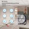 Be Cool Industrie-Trommelventilator 75 cm in Schwarz