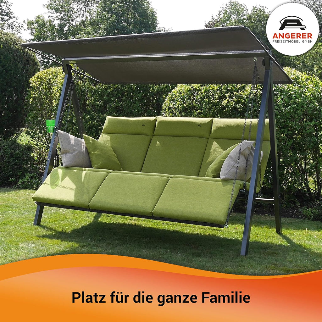 Angerer Hollywoodschaukel Lounge Smart Ashgrey – Frontalansicht 4/6