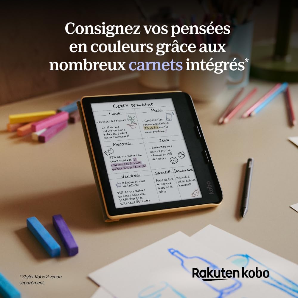 Kleurrijk e-book open op het Kaleido 3 scherm