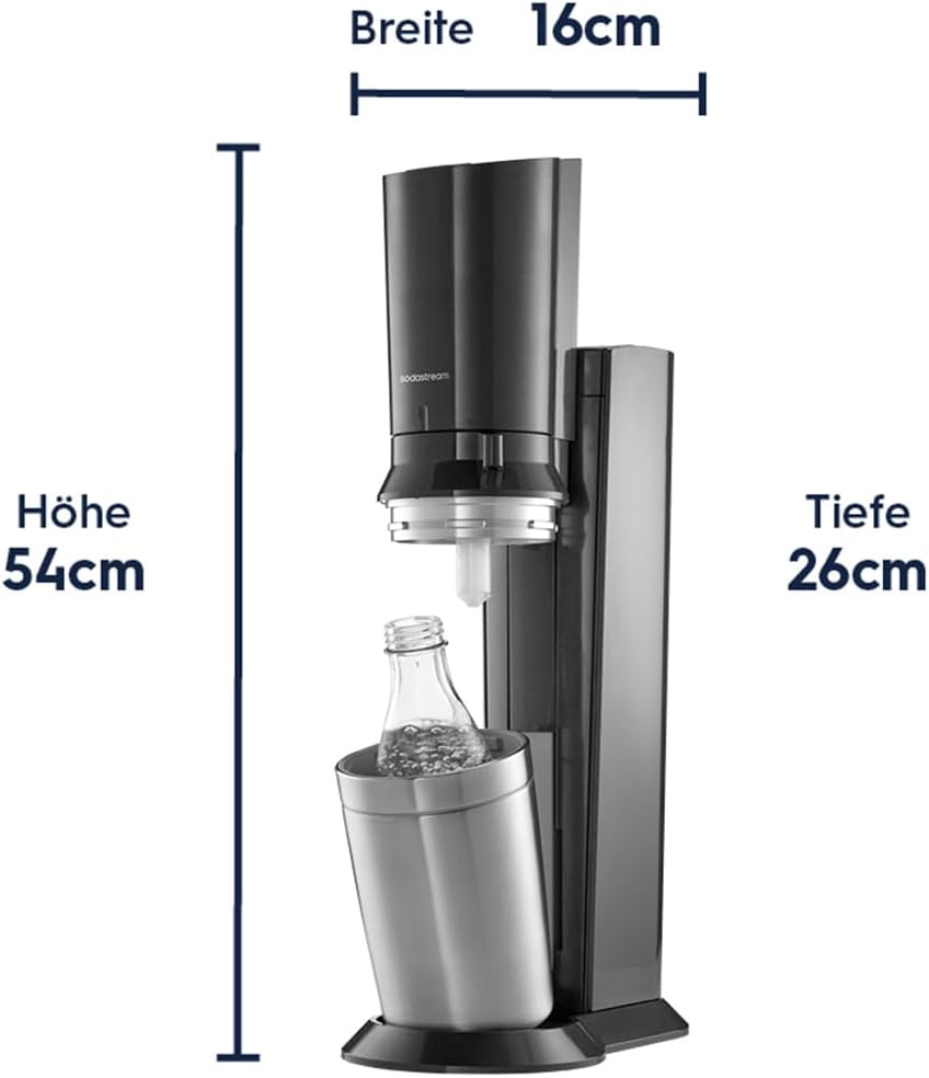 SodaStream Crystal 3.0 Wassersprudler mit 2x Quick-Connect C – Rückansicht 5/8