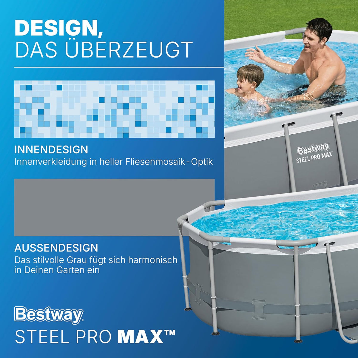 Bestway Power Steel Pool Oval – Materialdetail