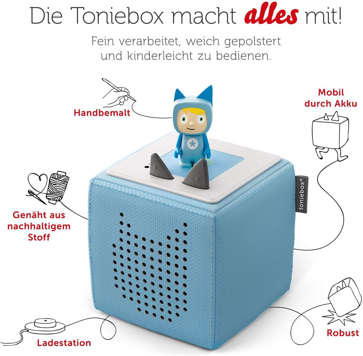 Toniebox Starterset Blau Disney – Detailansicht
