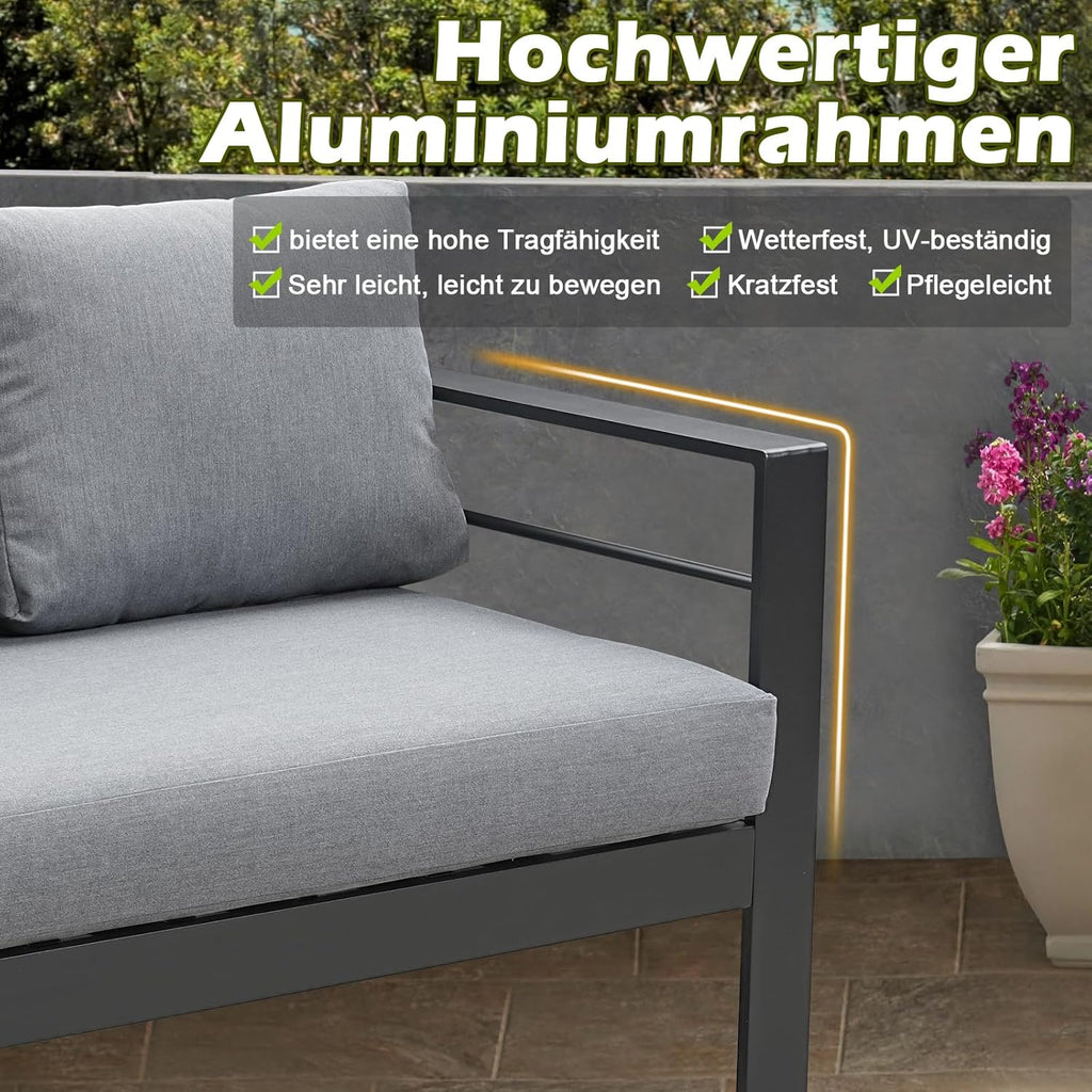 Gartentisch aus WPC mit Aluminiumrahmen